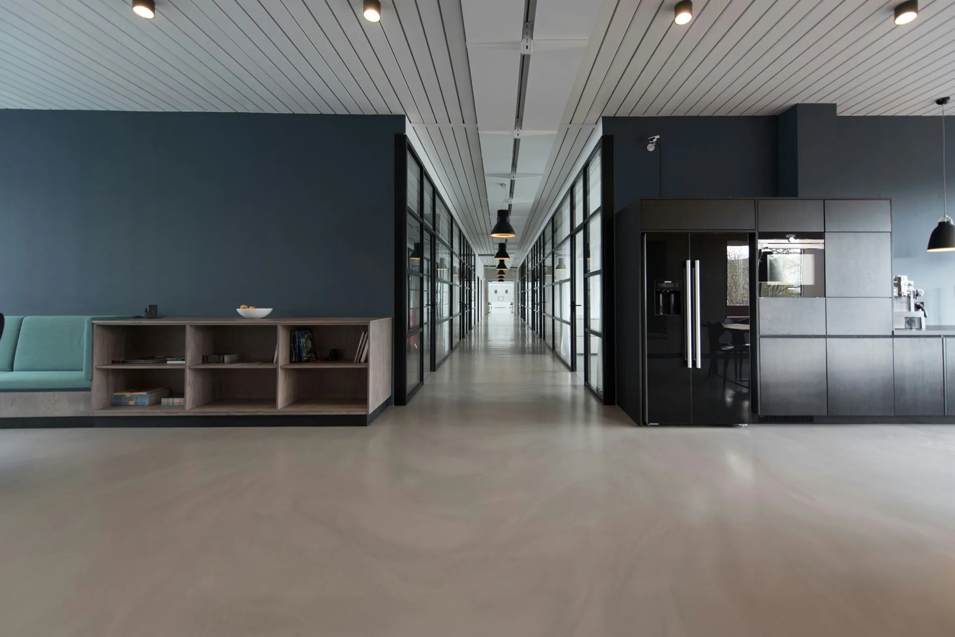 polished concrete floor in a Gatineau showroom