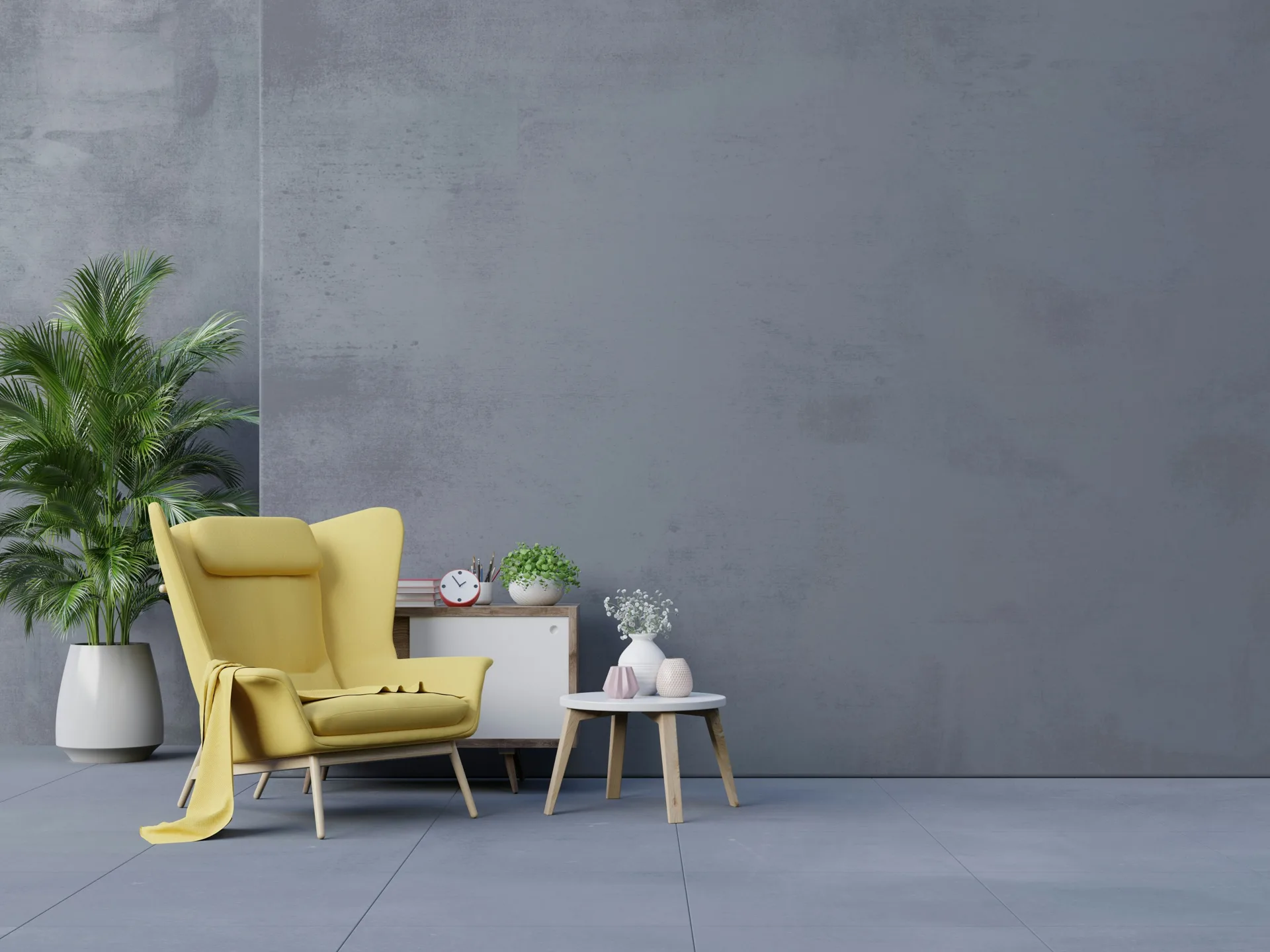 concrete feature surface in a modern Gatineau interior