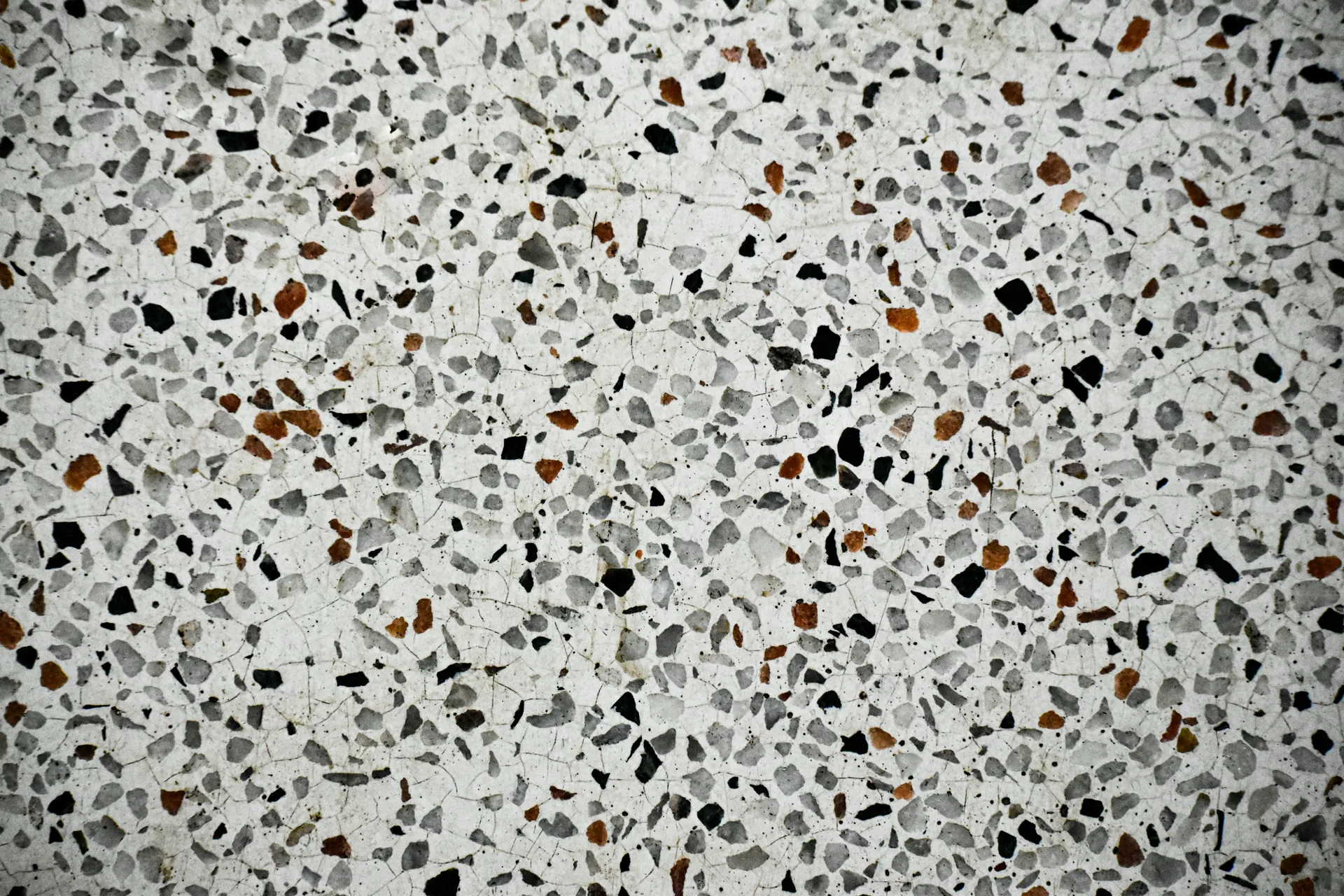 close-up of exposed aggregate concrete texture in Gatineau