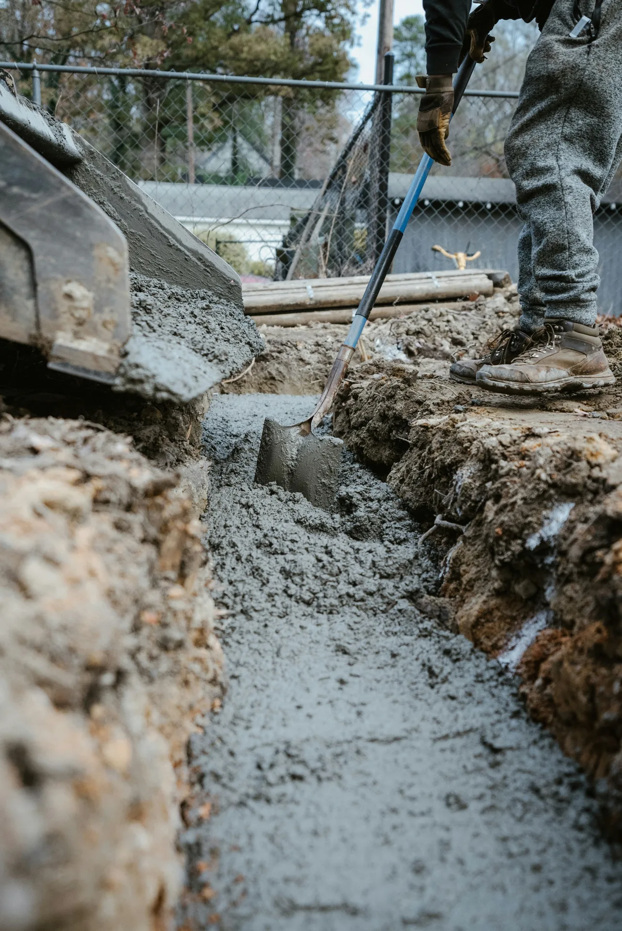 foundation repair excavation at a Gatineau home